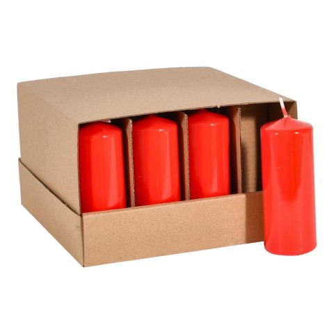 CANDELA MOCCOLO SMALTATA MM.100X40 ROSSO